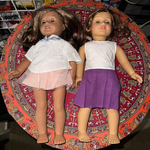 American Girl Dolls in White and Purple Outfits - Picture 13 of 13